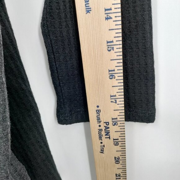 New Bobeau Colorblock Ribbed Open Front Cardigan Sweater Medium Women Gray - Picture 10 of 11